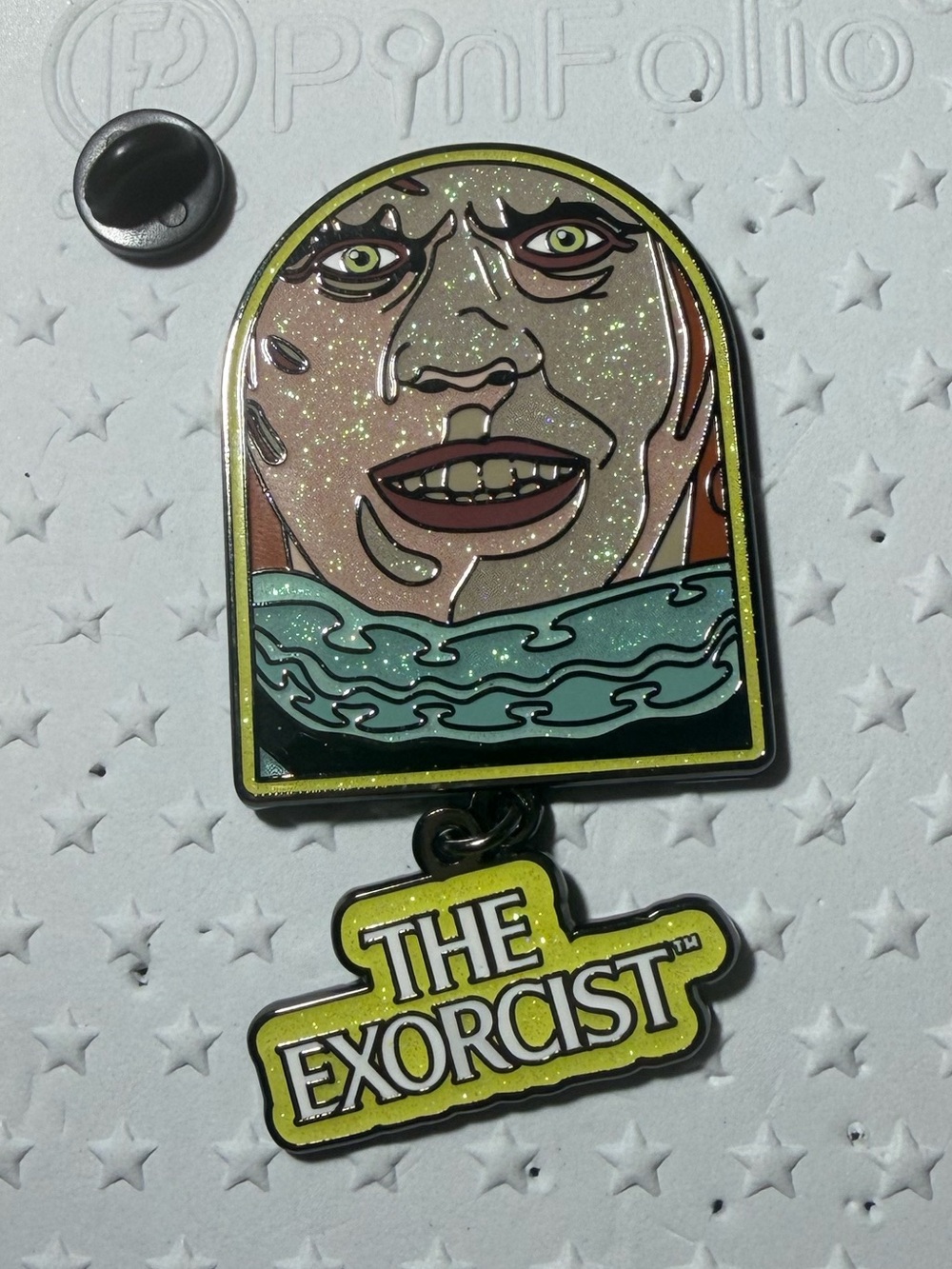 WB Horror Charm Glitter The Exorcist Enamel Pin